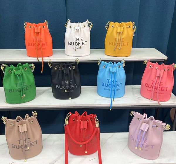 Image of Children bucket bags high quality Simple trendy letter print handbag single shoulder crossbody bag