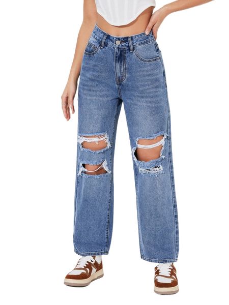 washed ripped jeans w9n7#, Blue
washed ripped jeans w9n7#, Blue