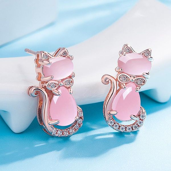 stud black angel fashion luxury rose quartz pink crystal earrings for women aros mujer orecchini cute cat earring jewelry gift, Golden;silver
stud black angel fashion luxury rose quartz pink crystal earrings for women aros mujer orecchini cute cat earring jewelry gift, Golden;silver
