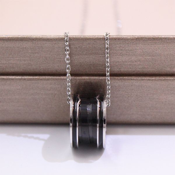 2023 stainless steel strands charm pendant necklaces for women fashion jewely small chokers necklace, Black