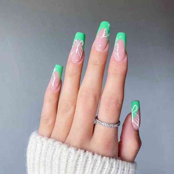 false nails 24pcs box press on butterfly print long coffin fake detachable full cover gel nail tip ballerina 0616
false nails 24pcs box press on butterfly print long coffin fake detachable full cover gel nail tip ballerina 0616