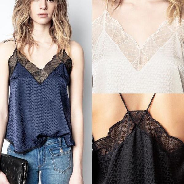 women's tanks & camis women style romantic neckline exquisite lace stitching letter dark jacquard silk vestwomen's, White
women's tanks & camis women style romantic neckline exquisite lace stitching letter dark jacquard silk vestwomen's, White