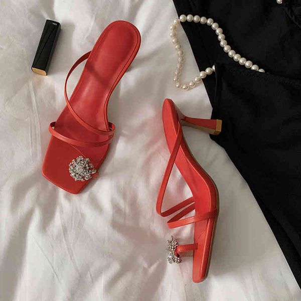 sandals summer toe sandals thin heel half slippers tide wear versatile high-heeled women's flash diamond red m6ma, Black
sandals summer toe sandals thin heel half slippers tide wear versatile high-heeled women's flash diamond red m6ma, Black