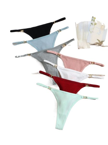 7pack plain rib thong d7sv#, Black;red 
7pack plain rib thong d7sv#, Black;red