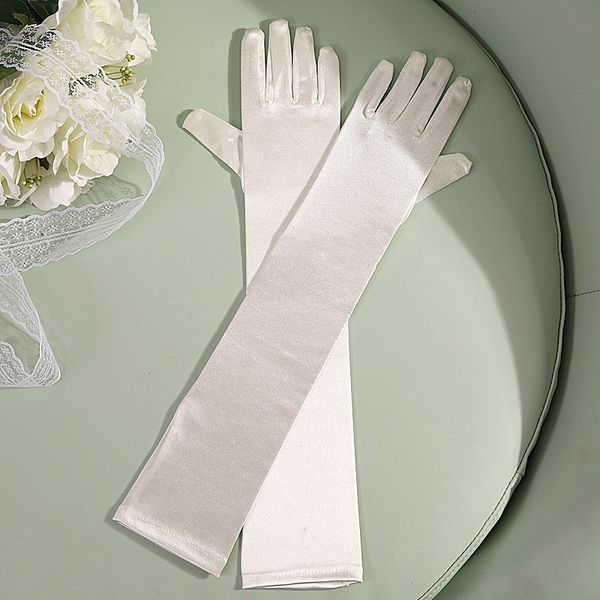 fashion crystals bridal gloves above elbow length full finger satin wedding gloves rhinestones formal party short glove, White
fashion crystals bridal gloves above elbow length full finger satin wedding gloves rhinestones formal party short glove, White