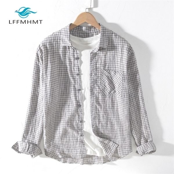men spring and autumn fashion brand japan style vintage classic plaid pure linen long sleeve shirt male casual loose shirt cloth, White;black
men spring and autumn fashion brand japan style vintage classic plaid pure linen long sleeve shirt male casual loose shirt cloth, White;black