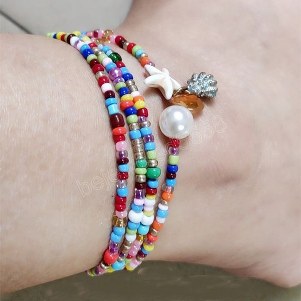 bohemia multi-layers shell starfish anklet for women sequins ankle bracelet on leg foot trendy summer beach jewelry gift, Red;blue
bohemia multi-layers shell starfish anklet for women sequins ankle bracelet on leg foot trendy summer beach jewelry gift, Red;blue