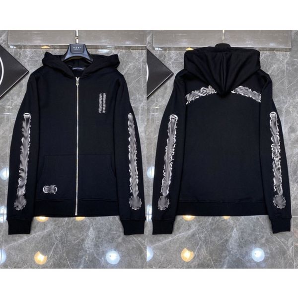 fashion ch quality hoodie classic brand zipper autumn winter luxury sweatshirts designer men sweater horseshoe phantom cross print hooded wo, Black 
fashion ch quality hoodie classic brand zipper autumn winter luxury sweatshirts designer men sweater horseshoe phantom cross print hooded wo, Black