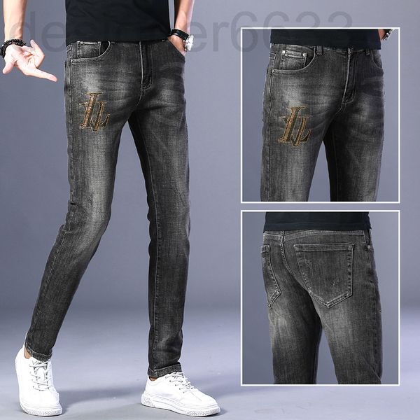 men's jeans designer autumn cotton korean version small foot slim fit international brand pants 96am, Blue
men's jeans designer autumn cotton korean version small foot slim fit international brand pants 96am, Blue