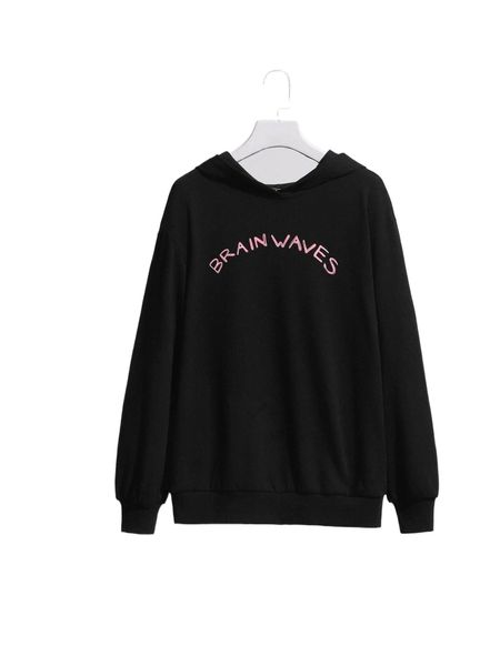 x suzettevidaartworks figure and letter print drop shoulder pullover 49l9#, Black
x suzettevidaartworks figure and letter print drop shoulder pullover 49l9#, Black