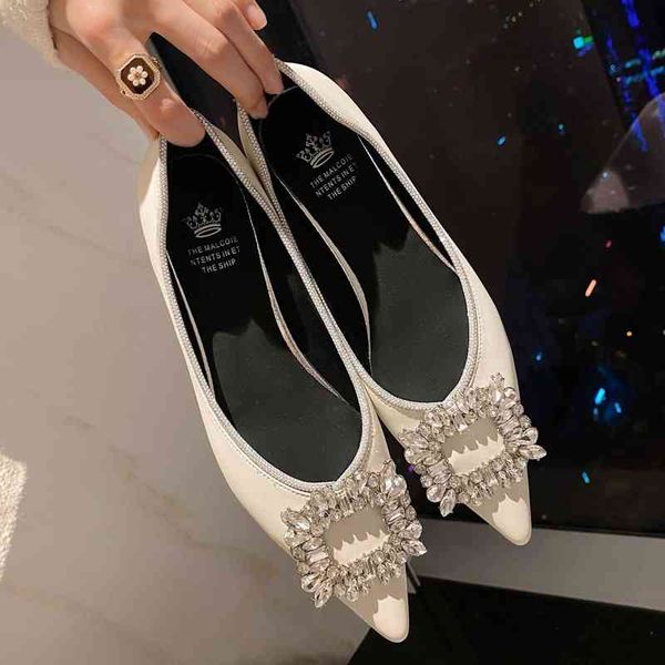sandals easy to wear and expensive french square button pointed shallow mouth flat shoes women's spring white cowhide temperament singl, Black
sandals easy to wear and expensive french square button pointed shallow mouth flat shoes women's spring white cowhide temperament singl, Black