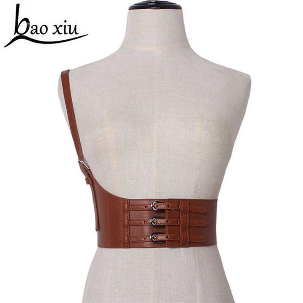 2019 women's wide elastic leather belt casual corset belt shoulder straps decoration waist belt girl dress suspenders q0624251t, Black;brown
2019 women's wide elastic leather belt casual corset belt shoulder straps decoration waist belt girl dress suspenders q0624251t, Black;brown