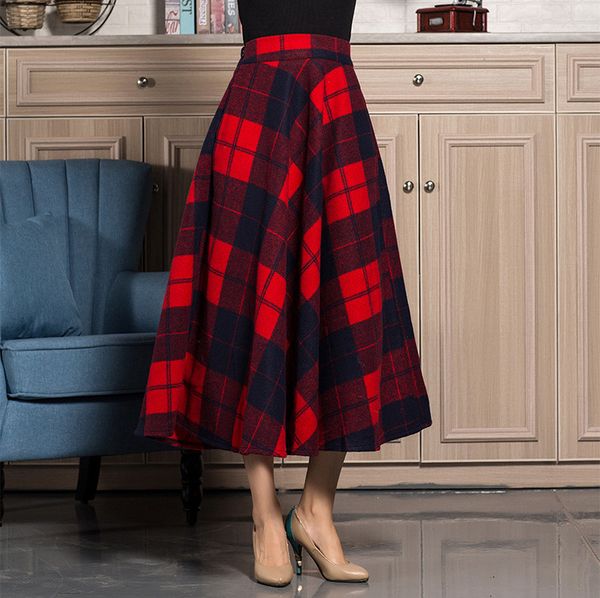 designer woolen skirt women's autumn and winter a-line 2021 new korean medium length plaid high waist fashion 2022, White
designer woolen skirt women's autumn and winter a-line 2021 new korean medium length plaid high waist fashion 2022, White