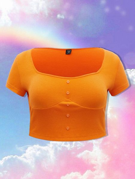 plus ribbed knit single breasted tee 92tu#, Black 
plus ribbed knit single breasted tee 92tu#, Black