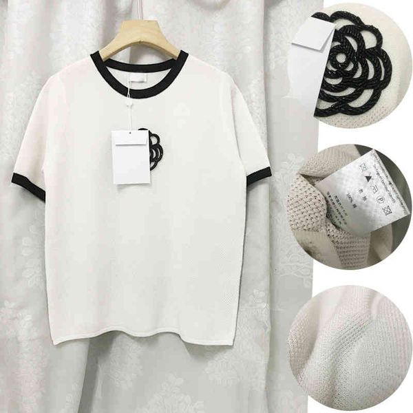 women's knits & tees star same style xiaoxiangshan camellia t-shirt women's round neck contrast color loose ice silk short sleeve, White
women's knits & tees star same style xiaoxiangshan camellia t-shirt women's round neck contrast color loose ice silk short sleeve, White