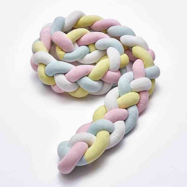 3.6 meter / 4 strands baby bumper knotted braids soft pillow cushion for infant bebe crib protector cot bumper room decor g220421 
3.6 meter / 4 strands baby bumper knotted braids soft pillow cushion for infant bebe crib protector cot bumper room decor g220421