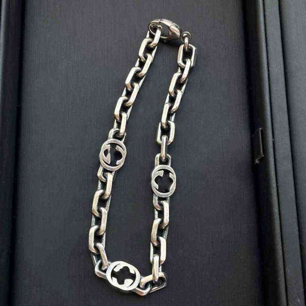 factory outlet silver used interlocking letter bracelet fashionable versatile the same style for men and women, Black
factory outlet silver used interlocking letter bracelet fashionable versatile the same style for men and women, Black