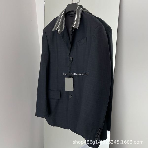 women's suits & blazers parisian style suit welsh wool dark plaid special combo collar silhouette loose men's and women's coa, White;black
women's suits & blazers parisian style suit welsh wool dark plaid special combo collar silhouette loose men's and women's coa, White;black