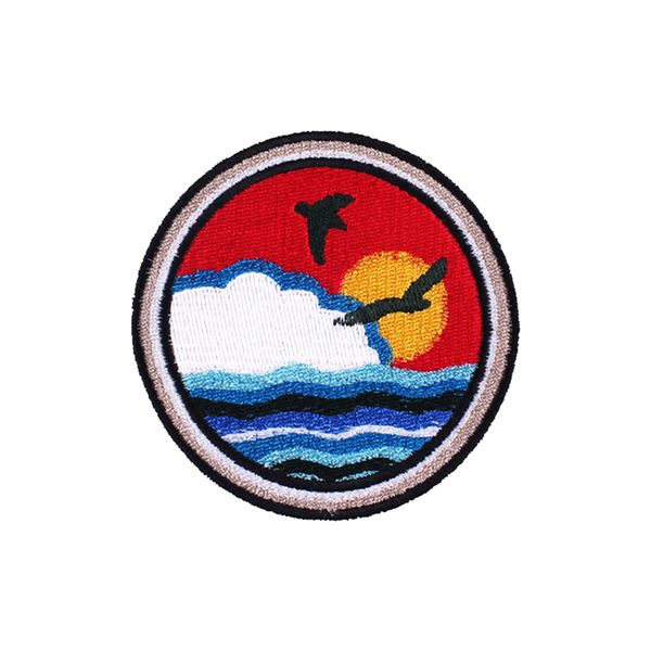 seagull with sunset sewing notions embroidery patches fashion scenery iron on for clothing jacket patch, Black
seagull with sunset sewing notions embroidery patches fashion scenery iron on for clothing jacket patch, Black