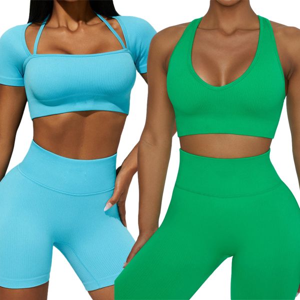 yoga gym set sealess workout clothes for women workout outfits fitness sports bra short leggings wear two piece clothing summe, Gray
yoga gym set sealess workout clothes for women workout outfits fitness sports bra short leggings wear two piece clothing summe, Gray
