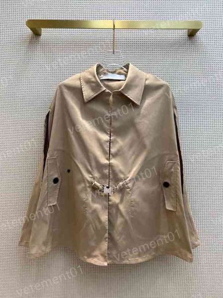 womens designer jackets cropped waist design khaki letters logo bee embroidered cape trench coat luxury women zip cardigan jacket 0912, Black;brown
womens designer jackets cropped waist design khaki letters logo bee embroidered cape trench coat luxury women zip cardigan jacket 0912, Black;brown