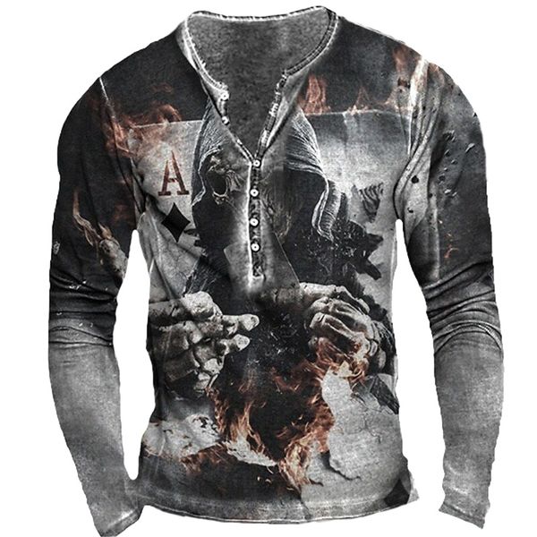 men's henley shirt tee t shirt 3d print graphic skull poker plus size henley casual daily button-down print long sleeve casual retro d, White;black
men's henley shirt tee t shirt 3d print graphic skull poker plus size henley casual daily button-down print long sleeve casual retro d, White;black