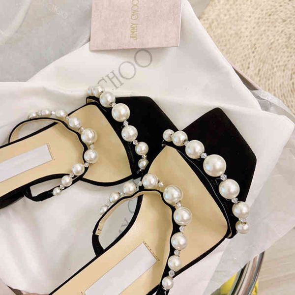 summer pearl slippers square head silver thin belt thick heel sandals without trace fshe, Black
summer pearl slippers square head silver thin belt thick heel sandals without trace fshe, Black