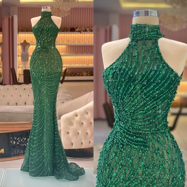 luxury beading mermaid prom dresses dark green sequined evening dress high neck black girls party gowns
luxury beading mermaid prom dresses dark green sequined evening dress high neck black girls party gowns
