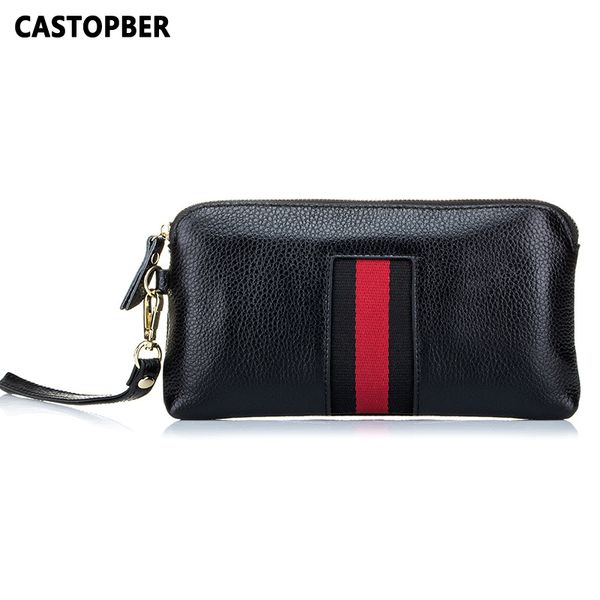 cow genuine leather women's fashion long zipper wallet with wraist strap day clutches purses ladies wallets pockets pouch card 220421, Red;black
cow genuine leather women's fashion long zipper wallet with wraist strap day clutches purses ladies wallets pockets pouch card 220421, Red;black
