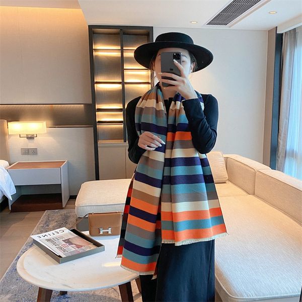 scarf women's winter scarf imitation cashmere thick versatile four seasons shawl pull hair long double-sided cape, Blue;gray
scarf women's winter scarf imitation cashmere thick versatile four seasons shawl pull hair long double-sided cape, Blue;gray