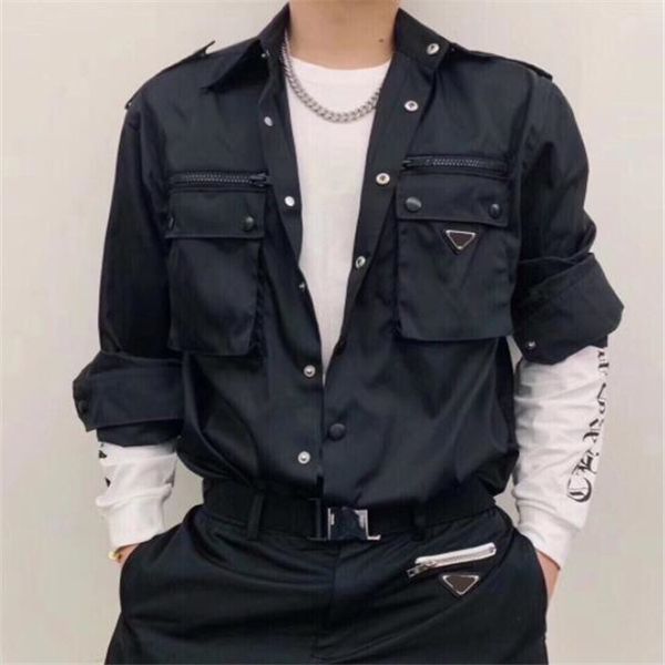 classic men jackets blouses fashion luxury coats jacket nylon fabric multi-pocket triangle badge design shirts, Black;brown
classic men jackets blouses fashion luxury coats jacket nylon fabric multi-pocket triangle badge design shirts, Black;brown