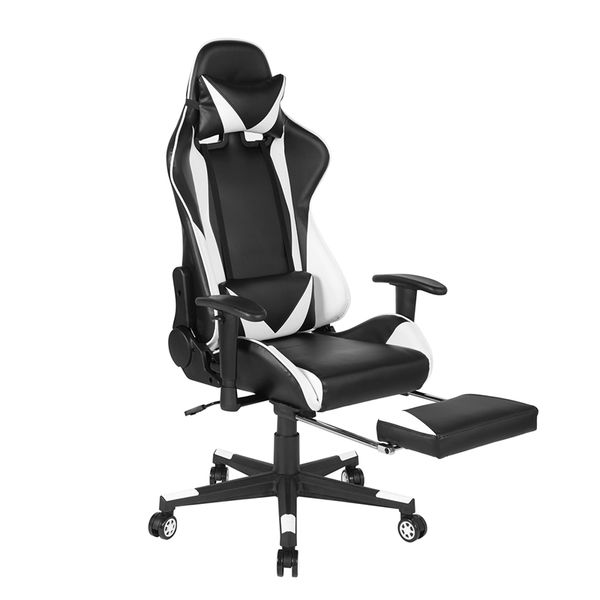 home furniture gaming chair with swivel & lumbar support white & black computer chairs
home furniture gaming chair with swivel & lumbar support white & black computer chairs