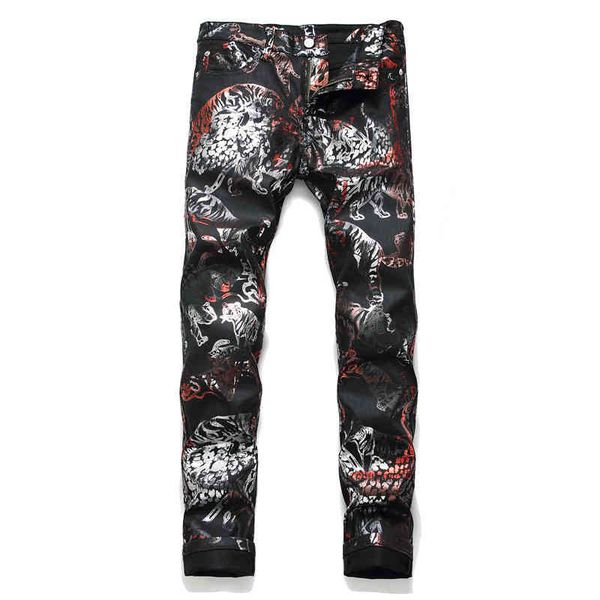 men's pants fashion trend printed casual pants men's slim korean flower pu 5zkn, Black
men's pants fashion trend printed casual pants men's slim korean flower pu 5zkn, Black