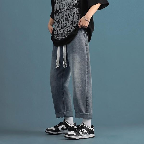 men's jeans blue grey black drawstring men fashion retro casual straight streetwear hip hop loose denim pants mens trousersmen's
men's jeans blue grey black drawstring men fashion retro casual straight streetwear hip hop loose denim pants mens trousersmen's