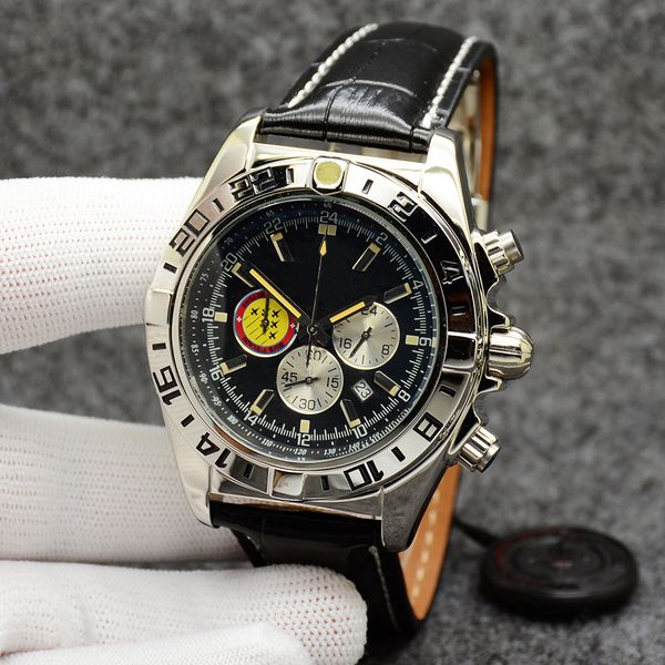 chronomat patrouille air watch quality navitimer chronograph battery movement quartz black dial 50th anniversary men watch stainsteel steel, Slivery;brown
chronomat patrouille air watch quality navitimer chronograph battery movement quartz black dial 50th anniversary men watch stainsteel steel, Slivery;brown
