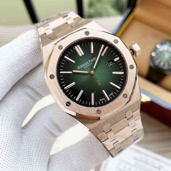 luxury mens mechanical watch automatic series 15202 ultra thin 41mm swiss brand wristwatch, Slivery;brown
luxury mens mechanical watch automatic series 15202 ultra thin 41mm swiss brand wristwatch, Slivery;brown