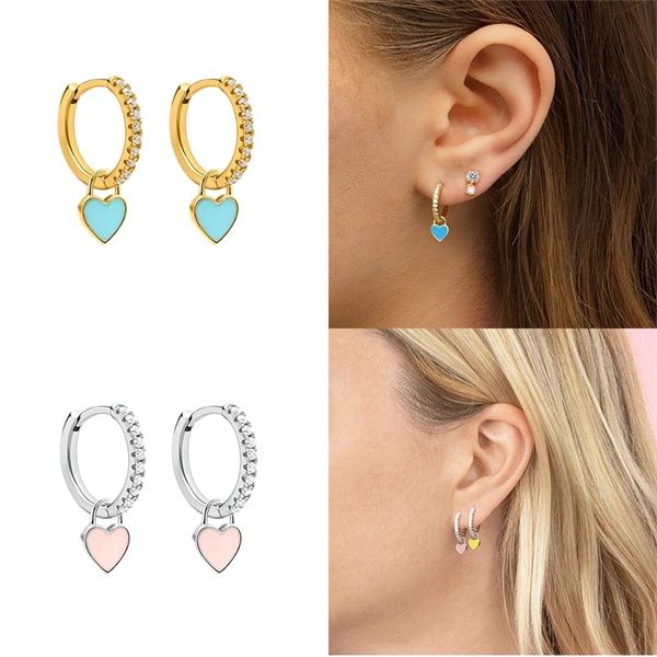 european and american fashionable multi-color love geometric charm french ear buckle heart-shaped pendant earrings ab702, Golden
european and american fashionable multi-color love geometric charm french ear buckle heart-shaped pendant earrings ab702, Golden