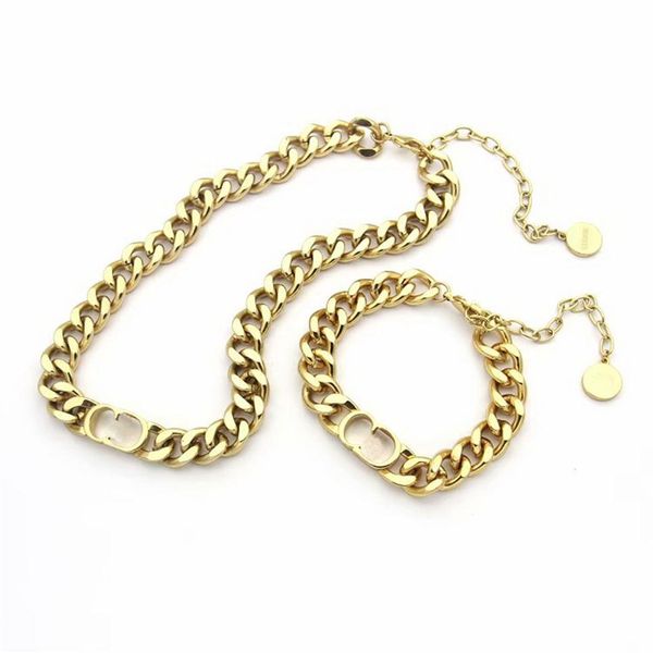 europe america fashion jewelry sets women lady titanium steel 18k plated gold thick chain necklaces bracelets with d letter pendan266w, Silver
europe america fashion jewelry sets women lady titanium steel 18k plated gold thick chain necklaces bracelets with d letter pendan266w, Silver