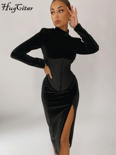 velvet long sleeve with inner corset shoulder pads slit midi dress 2022 fall bodycon evening party elegant vestido y2k, Black;gray
velvet long sleeve with inner corset shoulder pads slit midi dress 2022 fall bodycon evening party elegant vestido y2k, Black;gray