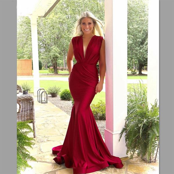 sleeveless deep v-neck party evening dresses mermaid hip wrap slim vestidos de noche elegant fashion long skirt, Black;red
sleeveless deep v-neck party evening dresses mermaid hip wrap slim vestidos de noche elegant fashion long skirt, Black;red