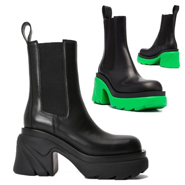 two tone tire chelsea boots women platform chunky boot lady luxe design men mid-calf desiger calfskin slip-on style round toe boot339k, Black
two tone tire chelsea boots women platform chunky boot lady luxe design men mid-calf desiger calfskin slip-on style round toe boot339k, Black