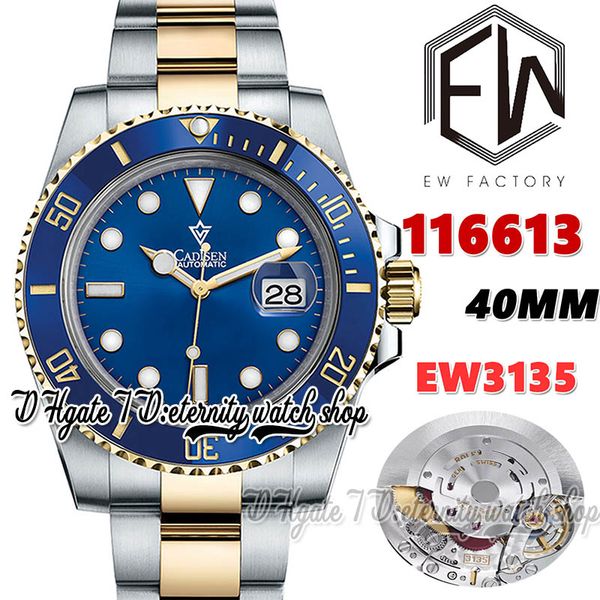 ewf v2 ew116613 ew3135 automatic mens watch 40mm ceramics bezel blue dial two tone 904l steel bracelet with same serial warranty card super, Slivery;brown
ewf v2 ew116613 ew3135 automatic mens watch 40mm ceramics bezel blue dial two tone 904l steel bracelet with same serial warranty card super, Slivery;brown