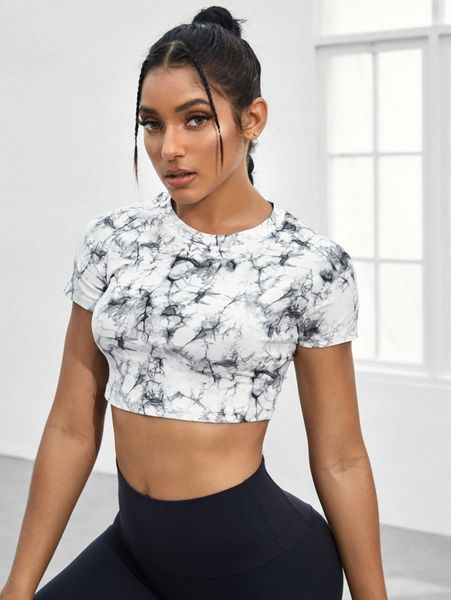 tie dye crop sports tee m5u6#, Gray
tie dye crop sports tee m5u6#, Gray