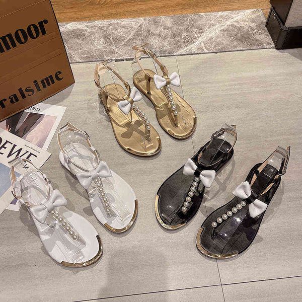 women sandals 2022 new summer shoes flat pearl sandals comfortable string bead beac casual sandals golden open toed y220624, Black
women sandals 2022 new summer shoes flat pearl sandals comfortable string bead beac casual sandals golden open toed y220624, Black