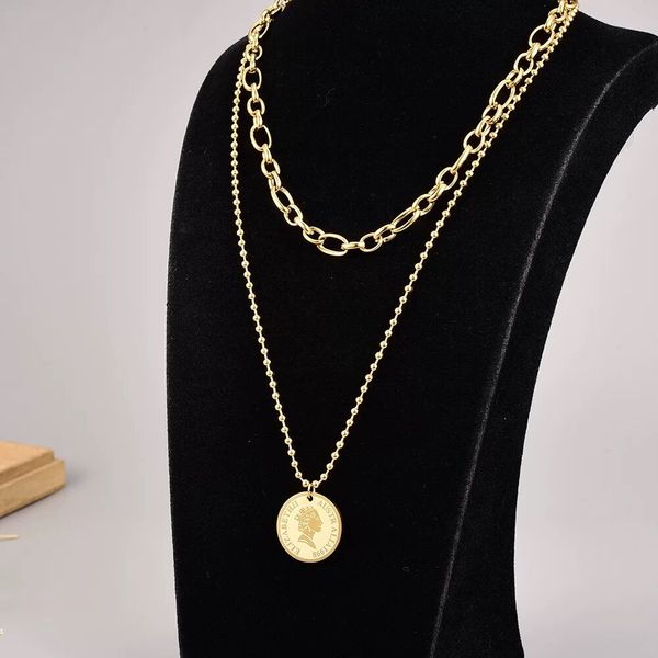 fashion jewelry necklaces for women no need to take off and wear titanium steel the queen double-layer necklace clavicle chainbo, Silver
fashion jewelry necklaces for women no need to take off and wear titanium steel the queen double-layer necklace clavicle chainbo, Silver