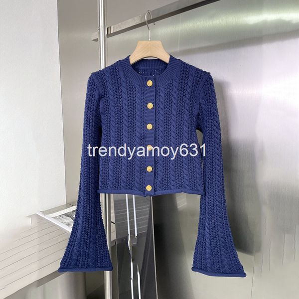 women's jackets spring style trumpet sleeve coat gold embossed button heavy industry woven hollow out knitted cardigan, Black;brown
women's jackets spring style trumpet sleeve coat gold embossed button heavy industry woven hollow out knitted cardigan, Black;brown