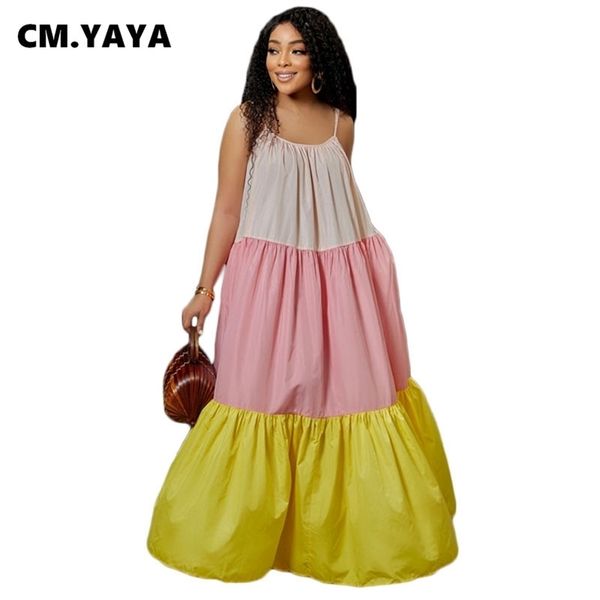 cm.yaya elegant women maxi long dress strap patchwork bohemian summer party dresses beach holiday loose vestidos 220516, Black;gray
cm.yaya elegant women maxi long dress strap patchwork bohemian summer party dresses beach holiday loose vestidos 220516, Black;gray