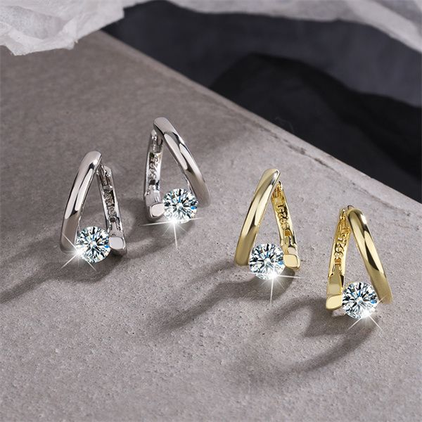 new high-end luxury charm classic high-quality zircon crystal gold earrings a264, Golden
new high-end luxury charm classic high-quality zircon crystal gold earrings a264, Golden