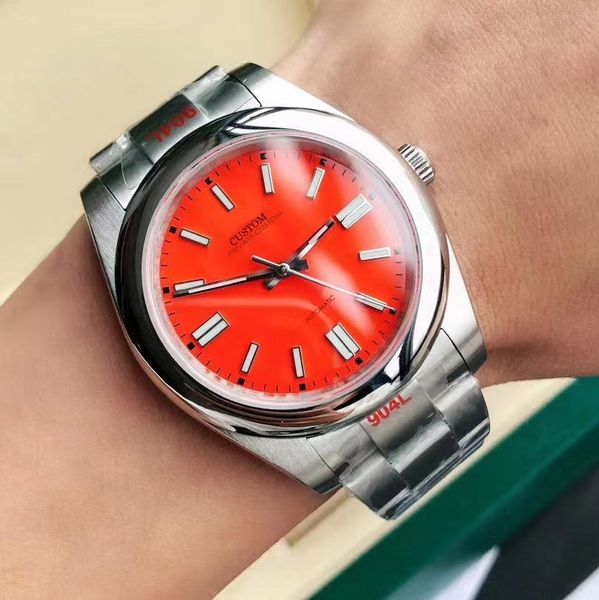 luxury men's watch automatic mechanical 8215 movement sapphire glass stainless steel 904l men's brand clock, Slivery;brown
luxury men's watch automatic mechanical 8215 movement sapphire glass stainless steel 904l men's brand clock, Slivery;brown