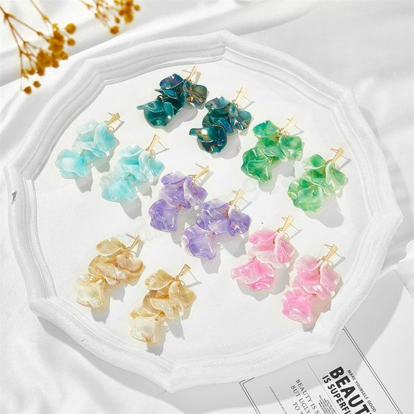 korean acrylic flower dangle earrings for women 2022 luxury long petal drop earrings irregular pink purple color fashion jewelry, Silver
korean acrylic flower dangle earrings for women 2022 luxury long petal drop earrings irregular pink purple color fashion jewelry, Silver